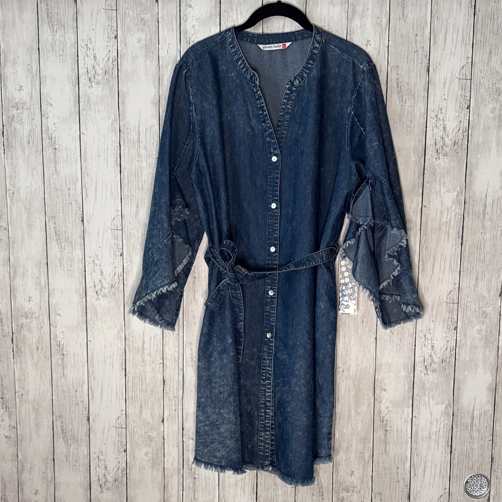 Denim Button-Down Dress